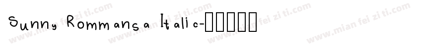 Sunny Rommansa Italic字体转换